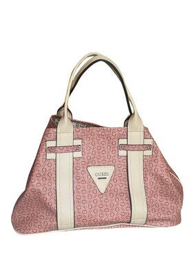 Vintage Y2K GUESS Logo Satchel Shoulder Bag Monogram Large